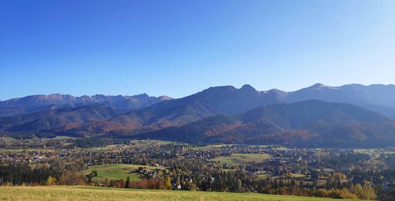 Panorama Zakopanego i Tatr z Gubałówki