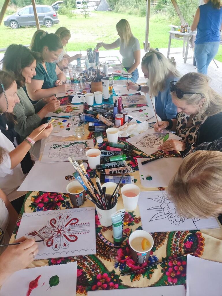 Impreza integracyjna Zakopane malowanie na szkle